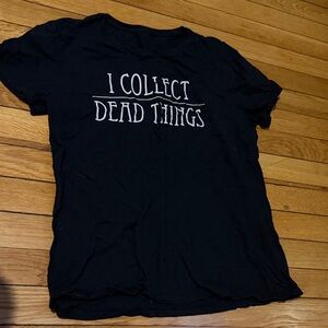 Black Graphic Tee "I Collect Dead Things"